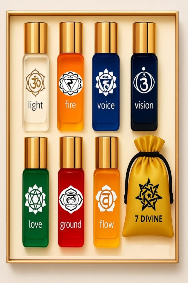 7Divine Complete 7 Chakra Perfume Pack – Spiritual Healing Fragrance Box Set